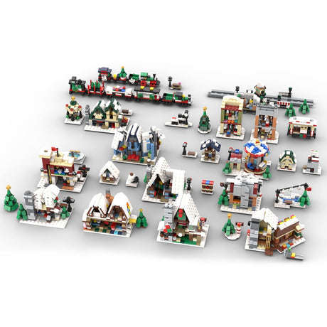 MOC - 124484 Mini Winter Village Collection 2022 - The Full Set Klemmbausteine - LesDiy - Klemmbausteine