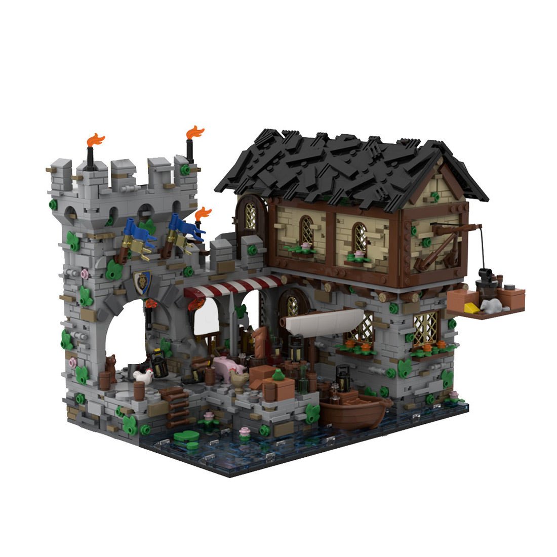 MOC - 124794 Medieval Harbor Klemmbausteine - LesDiy - Klemmbausteine