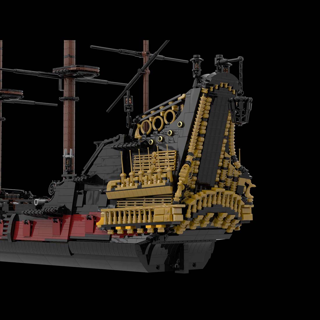 MOC - 124924 Queen Anne's Revenge Ship Model Pirate Series Klemmbausteine - LesDiy - Klemmbausteine