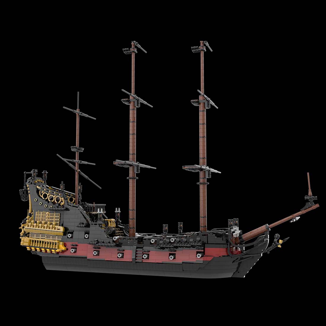 MOC - 124924 Queen Anne's Revenge Ship Model Pirate Series Klemmbausteine - LesDiy - Klemmbausteine