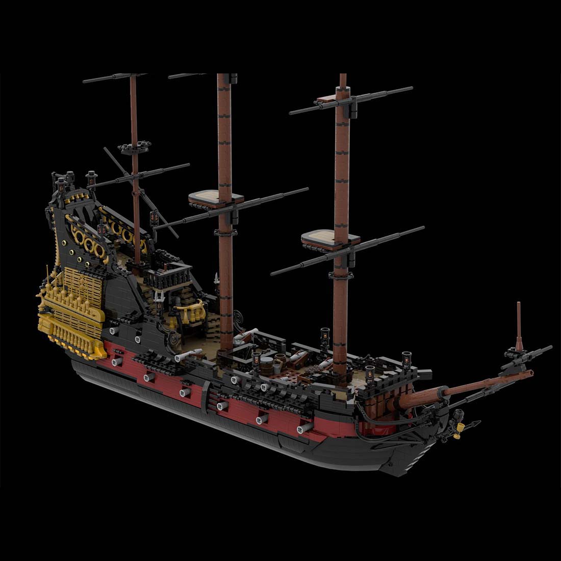 MOC - 124924 Queen Anne's Revenge Ship Model Pirate Series Klemmbausteine - LesDiy - Klemmbausteine