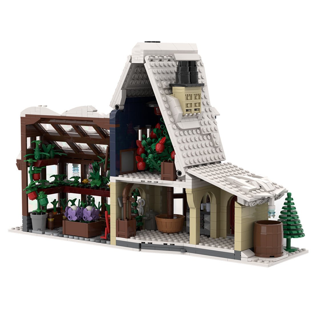 MOC - 126301 Winter Village Greenhouse Klemmbausteine - LesDiy - Klemmbausteine