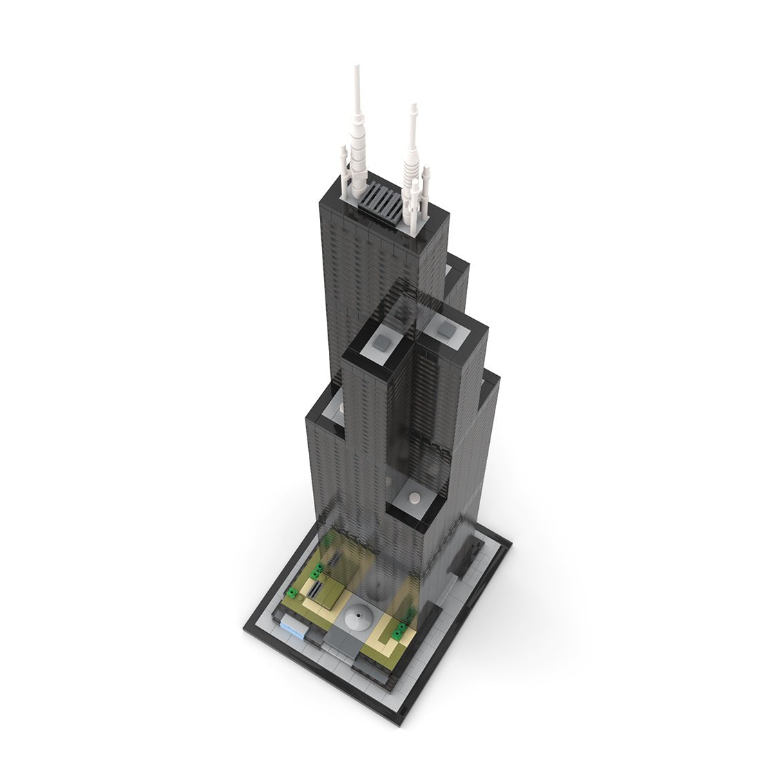 MOC - 127024 Willis Tower 1:800 Scale Klemmbausteine - LesDiy - Klemmbausteine