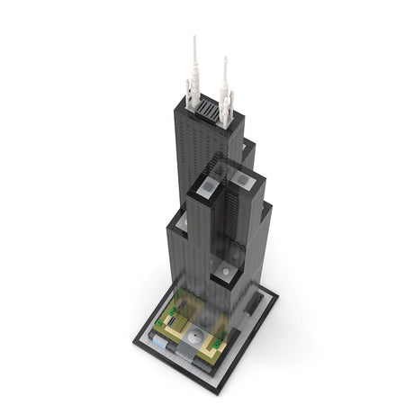 MOC - 127024 Willis Tower 1:800 Scale Klemmbausteine - LesDiy - Klemmbausteine