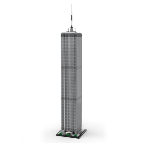 MOC - 127129 World Trade Center 1:800 Scale (North Tower) Klemmbausteine - LesDiy - Klemmbausteine