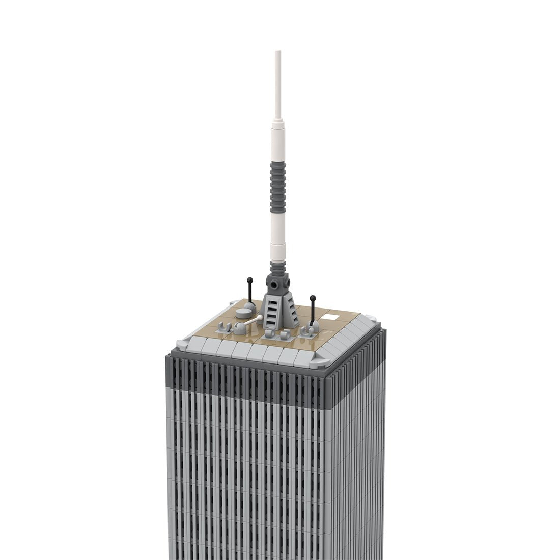 MOC - 127129 World Trade Center 1:800 Scale (North Tower) Klemmbausteine - LesDiy - Klemmbausteine