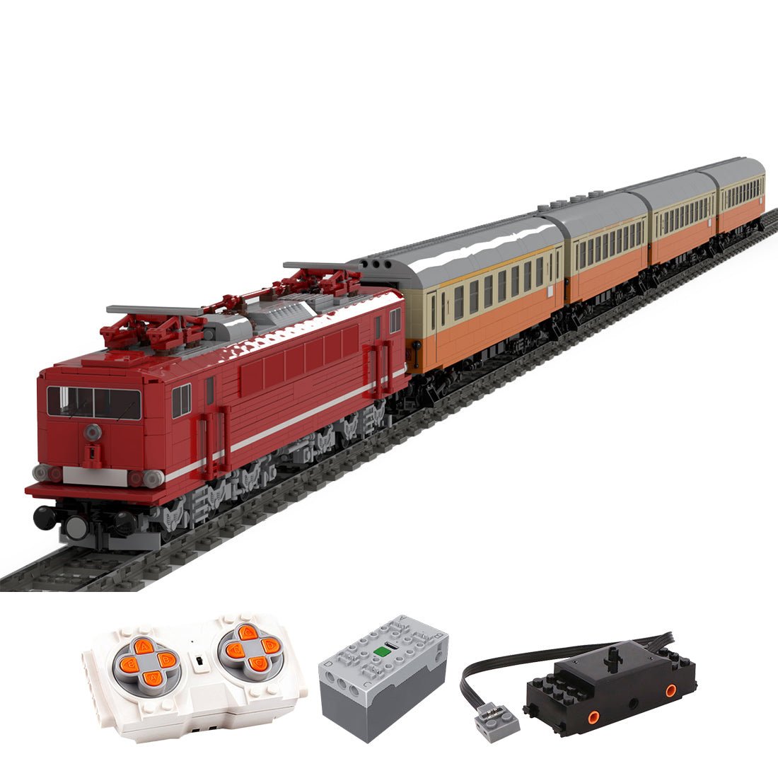 MOC 128328 MOCPACK > Electric Locomotive BR250 + City Express (Städte - Express) Klemmbausteine - LesDiy - Klemmbausteine