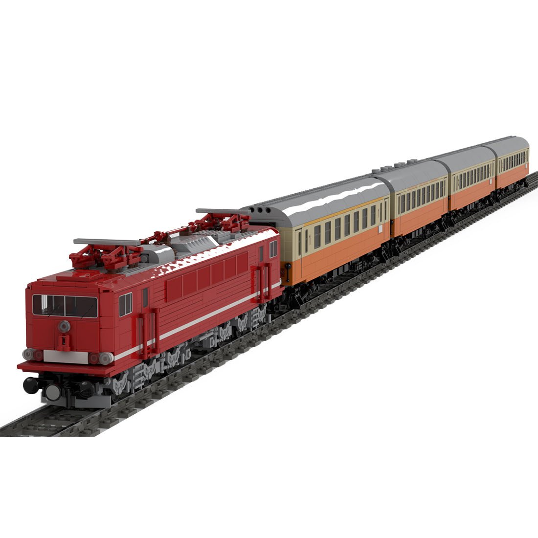 MOC 128328 MOCPACK > Electric Locomotive BR250 + City Express (Städte - Express) Klemmbausteine - LesDiy - Klemmbausteine