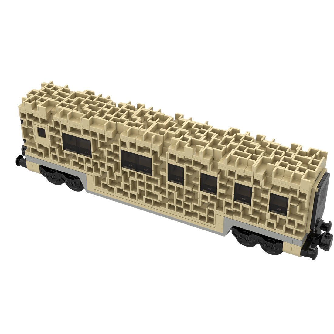 MOC - 128739 Sci - Fi train car vagon inspired the borg cube Klemmbausteine - LesDiy - Klemmbausteine