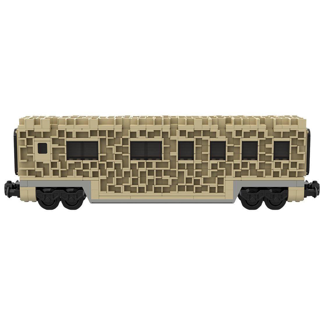 MOC - 128739 Sci - Fi train car vagon inspired the borg cube Klemmbausteine - LesDiy - Klemmbausteine