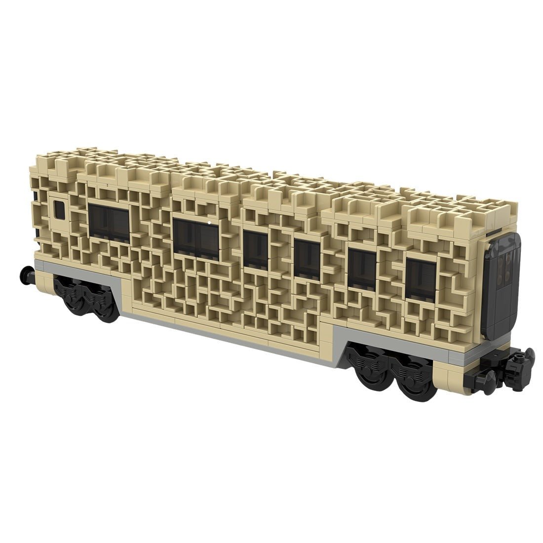 MOC - 128739 Sci - Fi train car vagon inspired the borg cube Klemmbausteine - LesDiy - Klemmbausteine