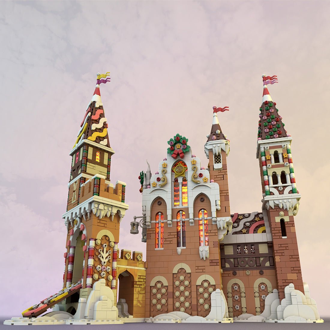 MOC - 130576 Gingerbread Castle Klemmbausteine - LesDiy - Klemmbausteine