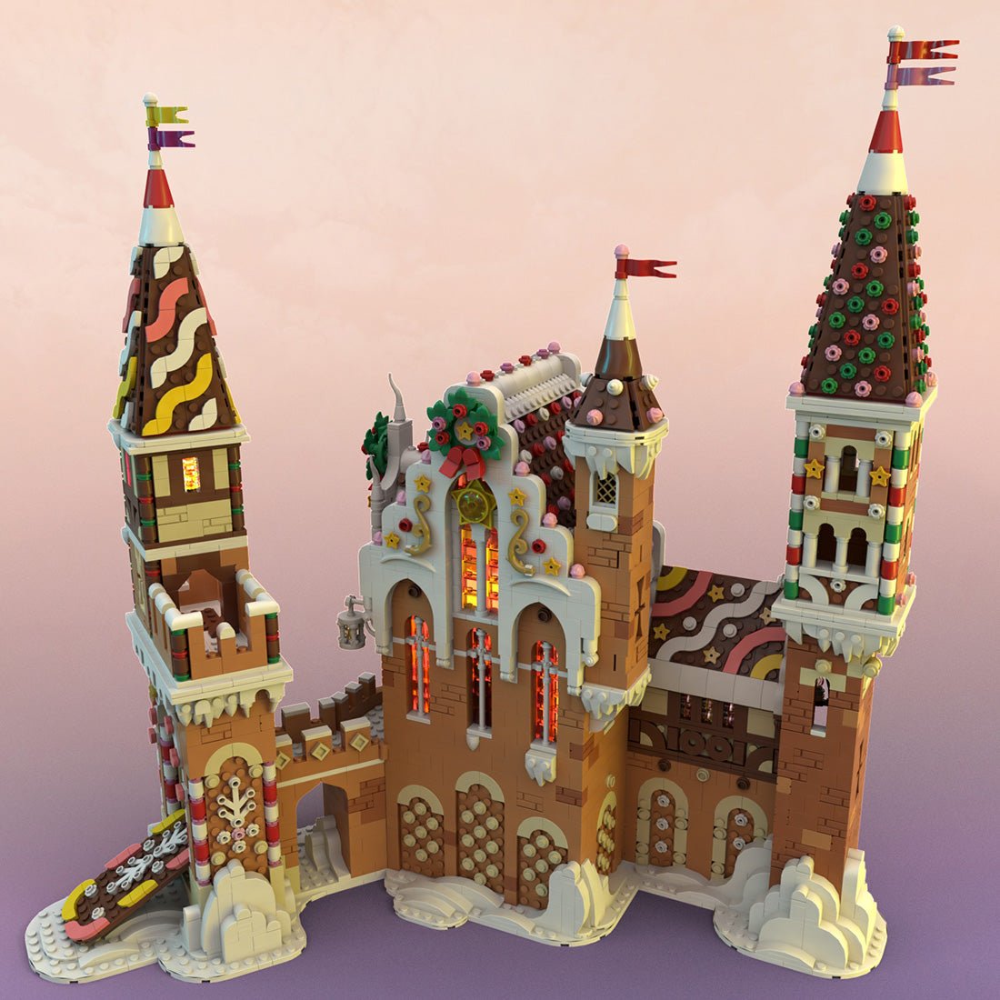 MOC - 130576 Gingerbread Castle Klemmbausteine - LesDiy - Klemmbausteine