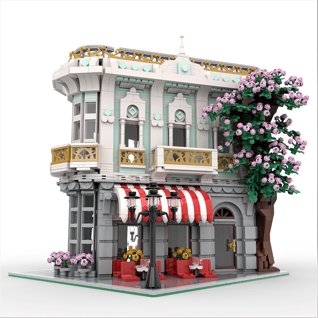 MOC - 131134 Modularer Laden an der Straßenecke Klemmbausteine - LesDiy -