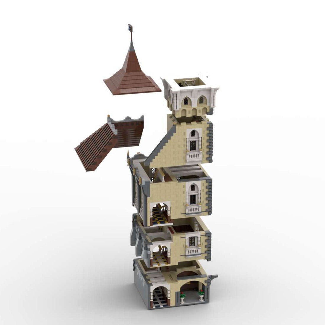 MOC - 131259 H18 Palastturm Klemmbausteine - LesDiy - Klemmbausteine