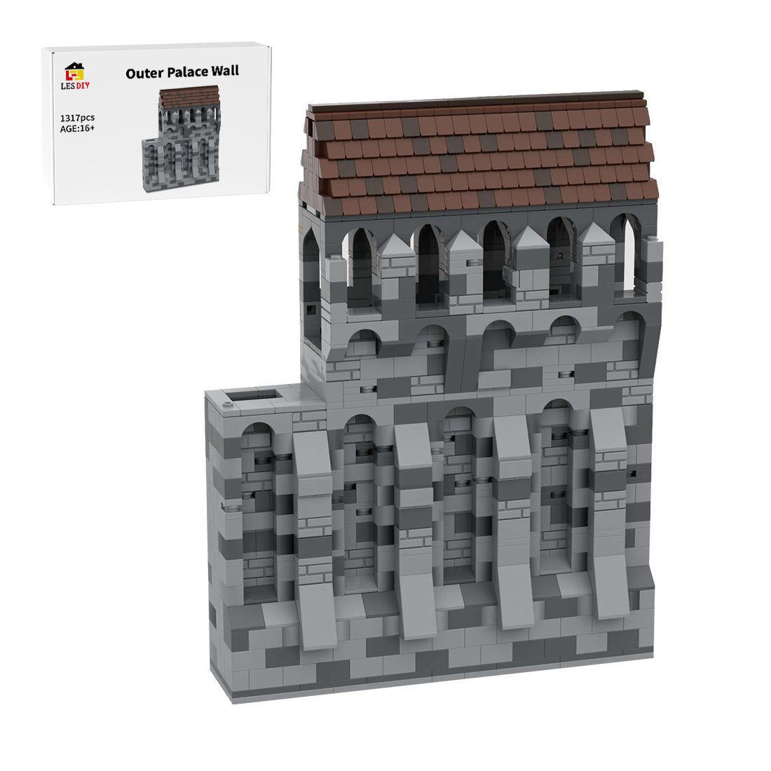 MOC - 131267 H22 Äußere Palastmauer Klemmbausteine - LesDiy - Klemmbausteine