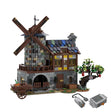 MOC - 131416 Mittelalterliche animierte elektrische Windmühle Klemmbausteine - LesDiy - Klemmbausteine