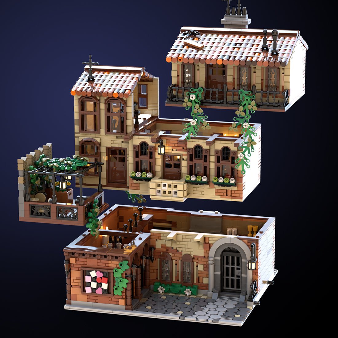 MOC - 131698 Balkon der europäischen Stadt Julia - LesDiy - Klemmbausteine