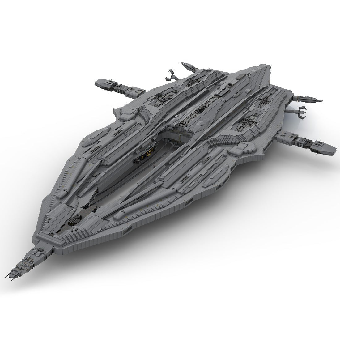 MOC - 131785 Wraith - HiveShip Spaceship Klemmbausteine - LesDiy - Klemmbausteine