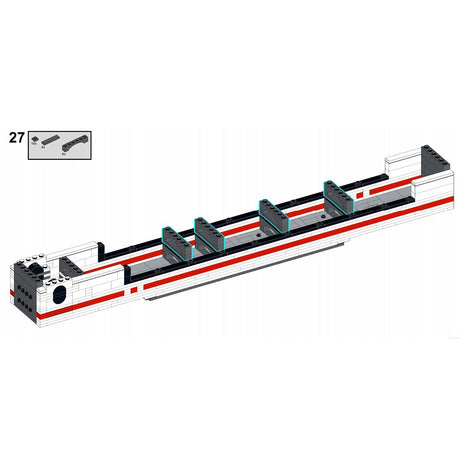 MOC - 136041 DB BR 406.6 "ICE 3 Mittelwagen 2. Klasse" Klemmbausteine - LesDiy - Klemmbausteine