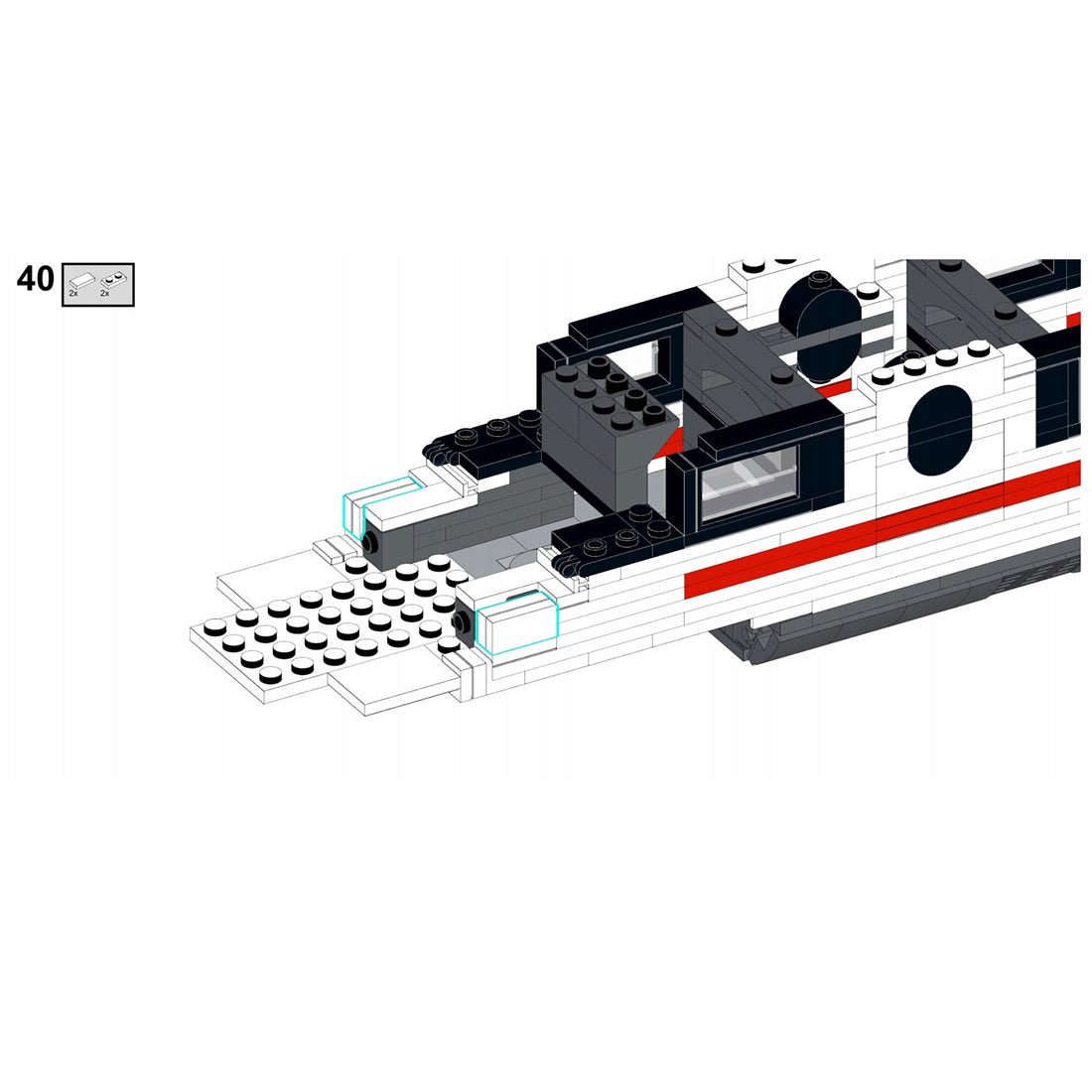 MOC - 136043 DB BR 406 "ICE 3 Steuer Wagen 1. Klasse" Klemmbausteine - LesDiy - Klemmbausteine
