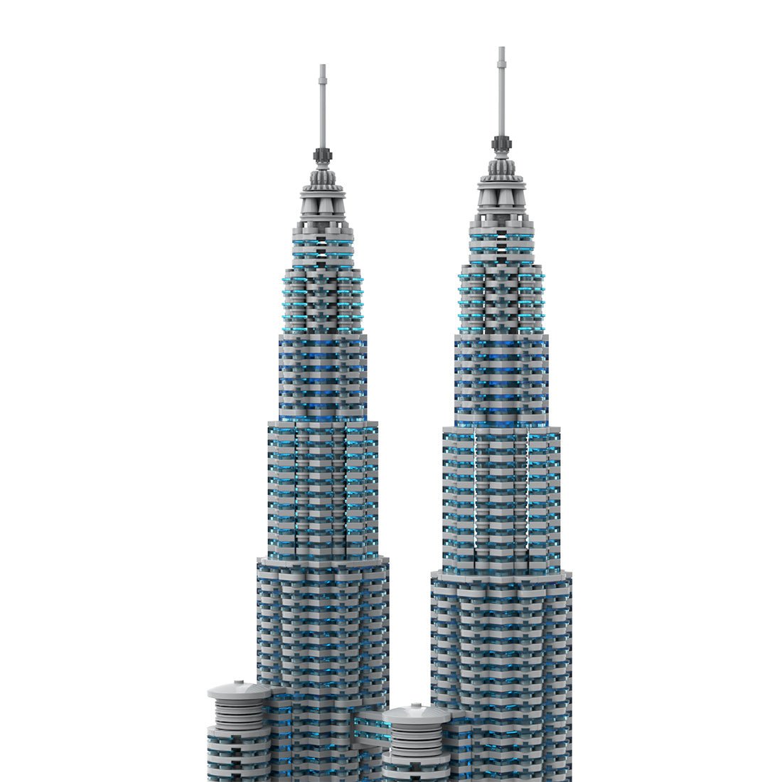 MOC - 136651 Petronas Towers im Maßstab 1:800 Klemmbausteine - LesDiy - Klemmbausteine