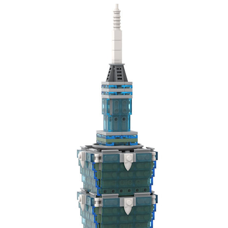 MOC - 136995 1:800 Scale Taipei 101 Klemmbausteine - LesDiy - Klemmbausteine