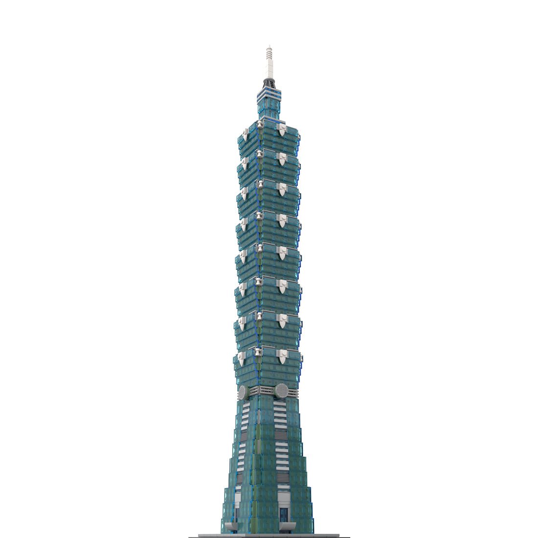 MOC - 136995 1:800 Scale Taipei 101 Klemmbausteine - LesDiy - Klemmbausteine