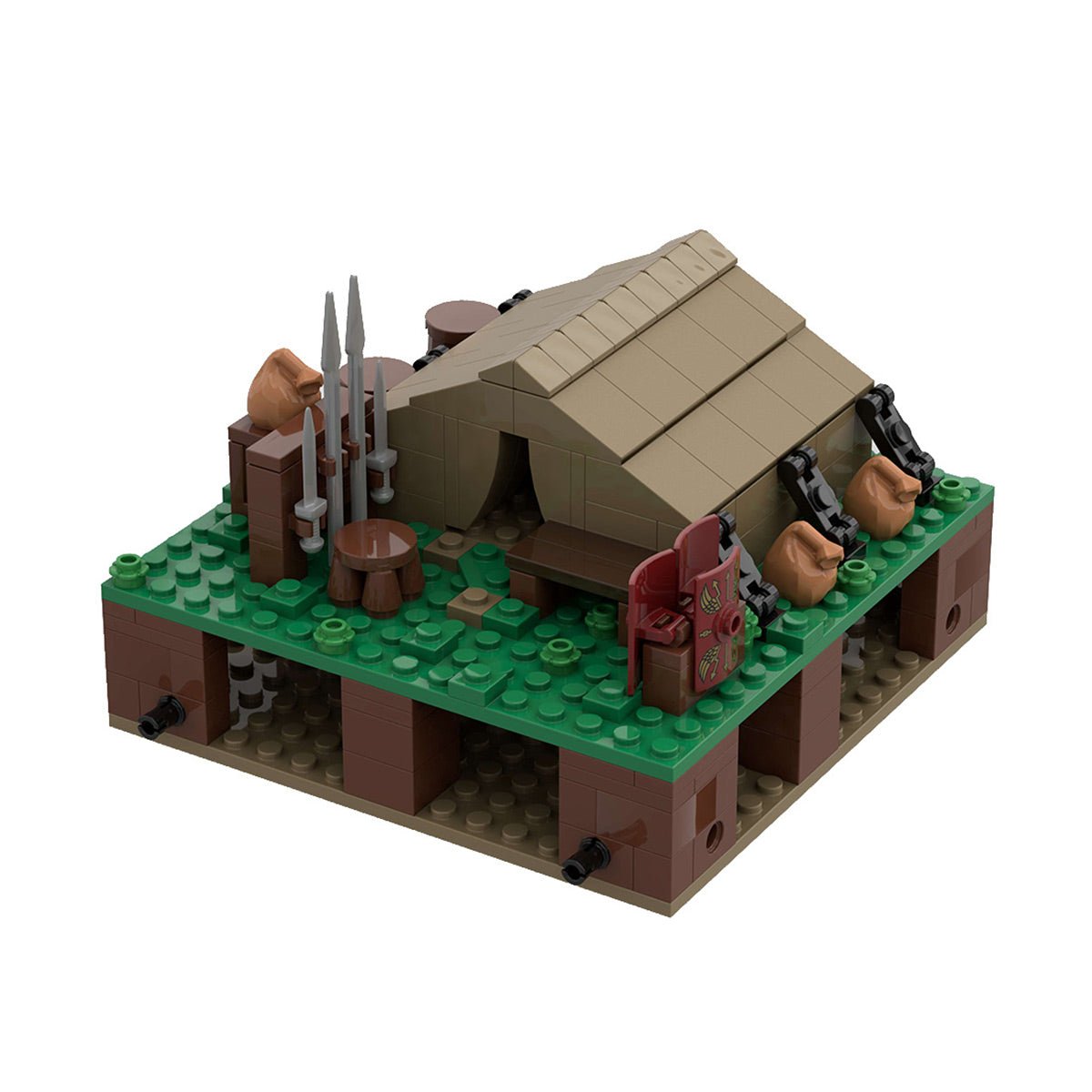 MOC - 139859 Roman Field Camp Tent for Legionaries Klemmbausteine - LesDiy - Klemmbausteine