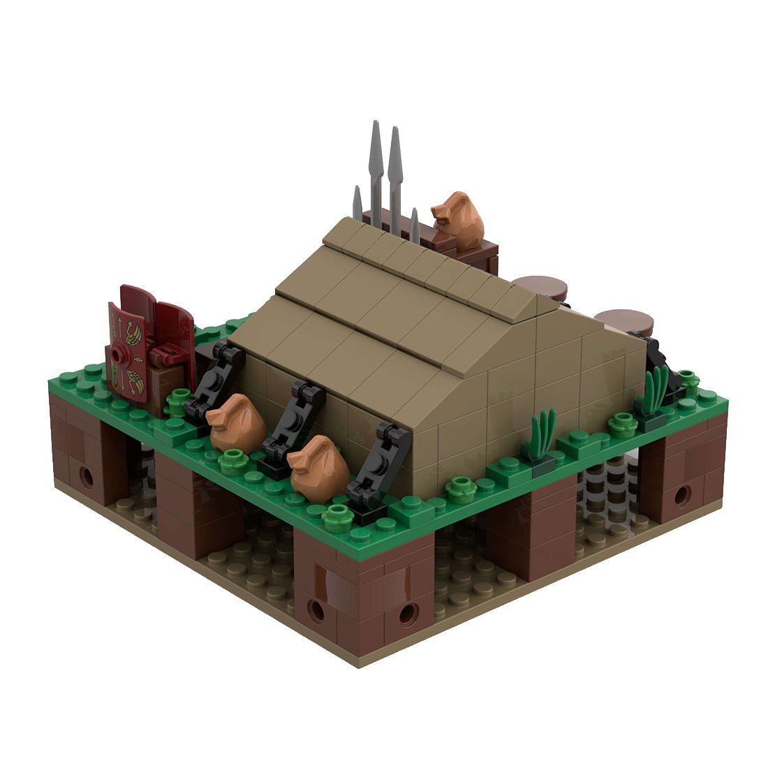MOC - 139859 Roman Field Camp Tent for Legionaries Klemmbausteine - LesDiy - Klemmbausteine
