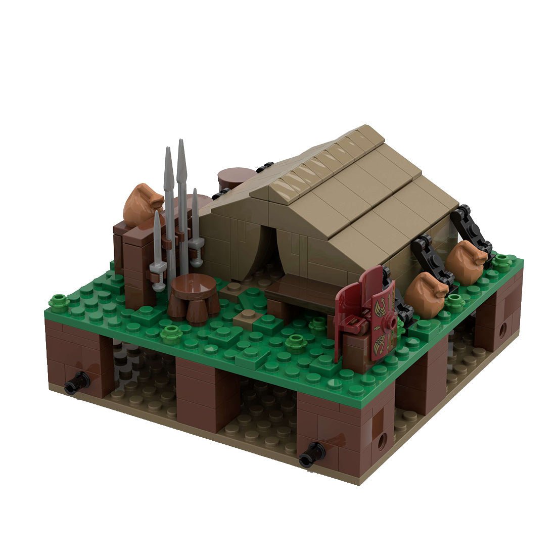 MOC - 139859 Roman Field Camp Tent for Legionaries Klemmbausteine - LesDiy - Klemmbausteine