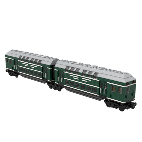 MOC - 139977 German Doppelstockwagen train car vagon Klemmbausteine - LesDiy - Klemmbausteine