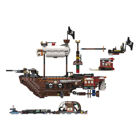 MOC - 141840 Pirates Great Airship Klemmbausteine - LesDiy - Klemmbausteine