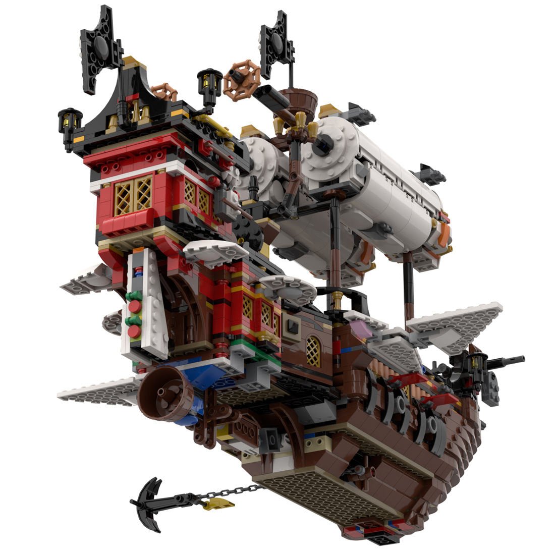 MOC - 141840 Pirates Great Airship Klemmbausteine - LesDiy - Klemmbausteine
