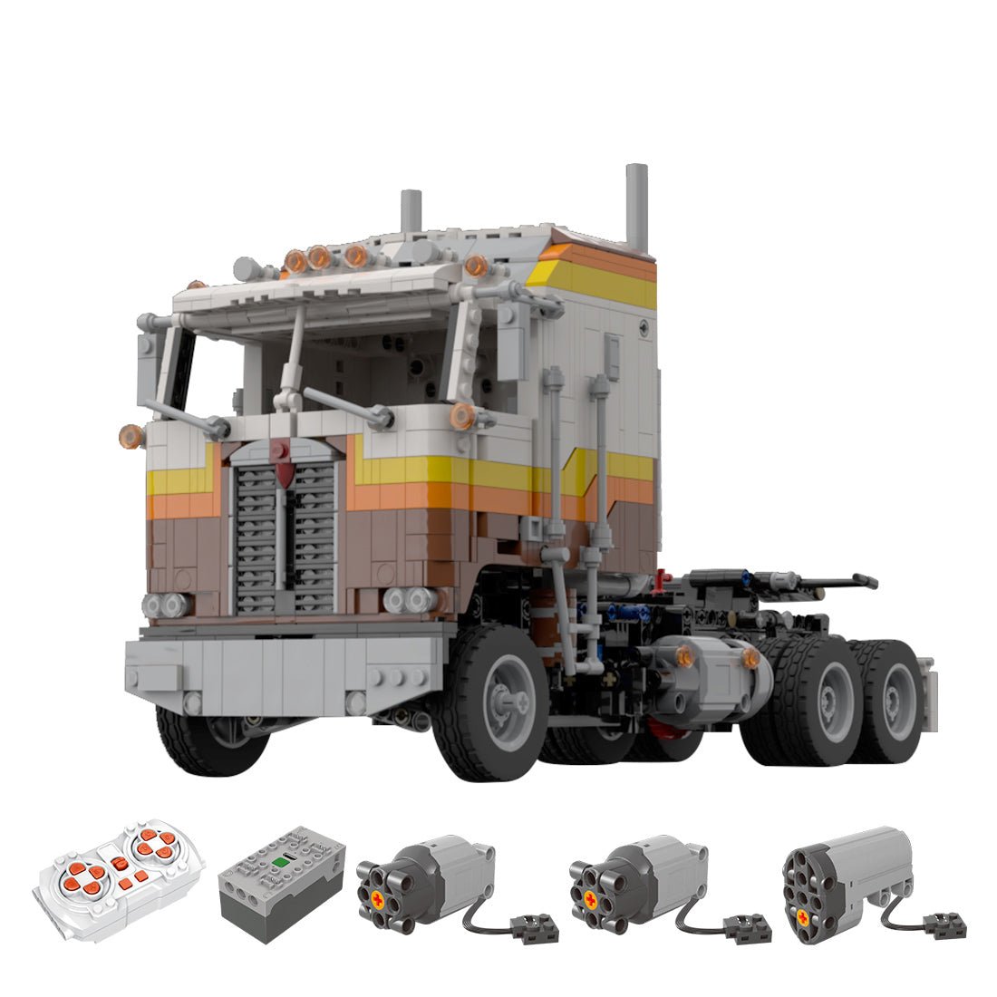 MOC - 141909 Kenworth K100 Aerodyne Klemmbausteine - LesDiyproduct_type##