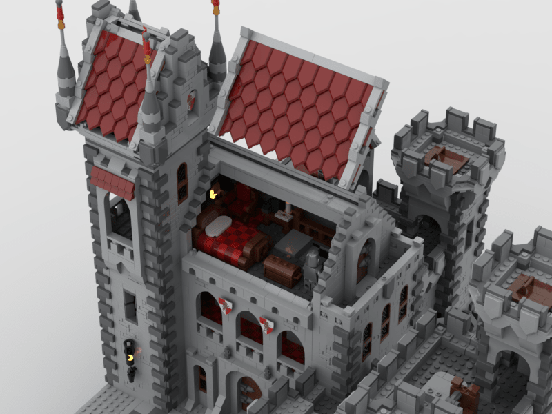 MOC-143001 Red Lions Castle II Klemmbausteine-LesDiy-Klemmbausteine