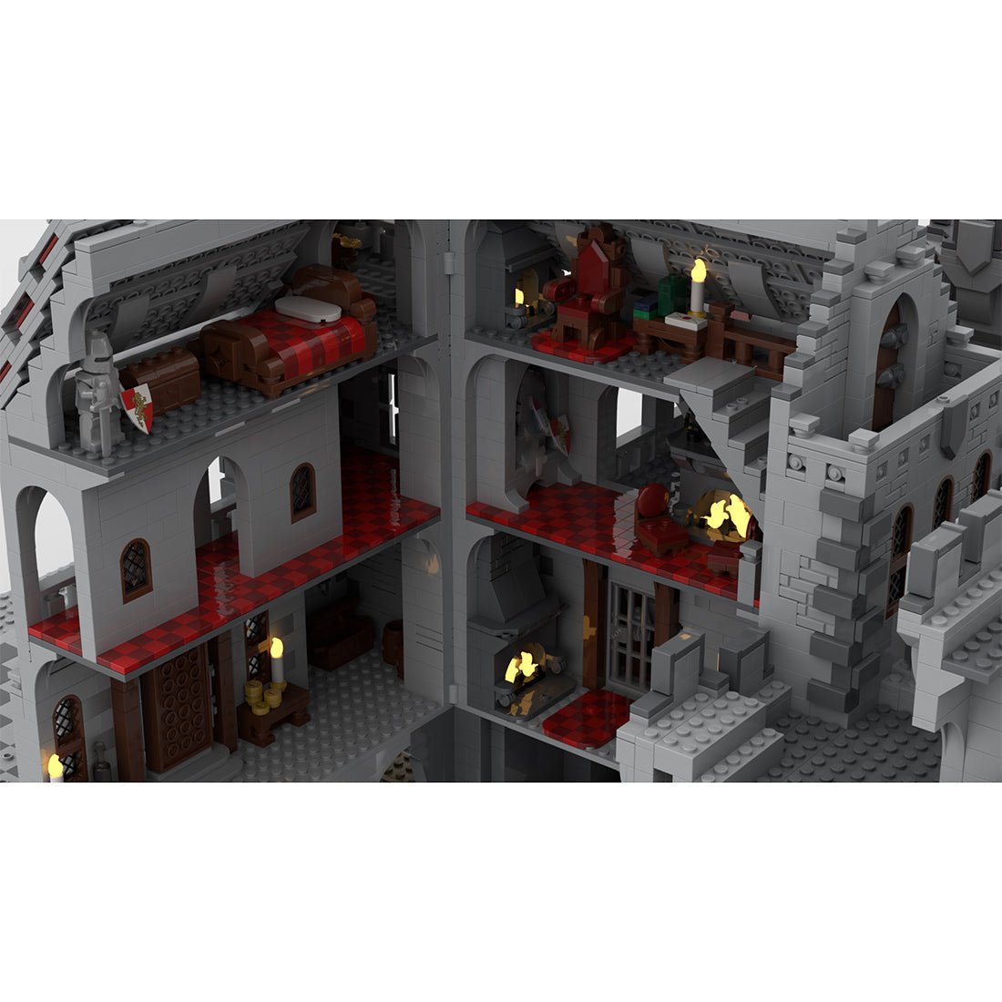 MOC - 143001 Red Lions Castle II Klemmbausteine - LesDiy - Klemmbausteine