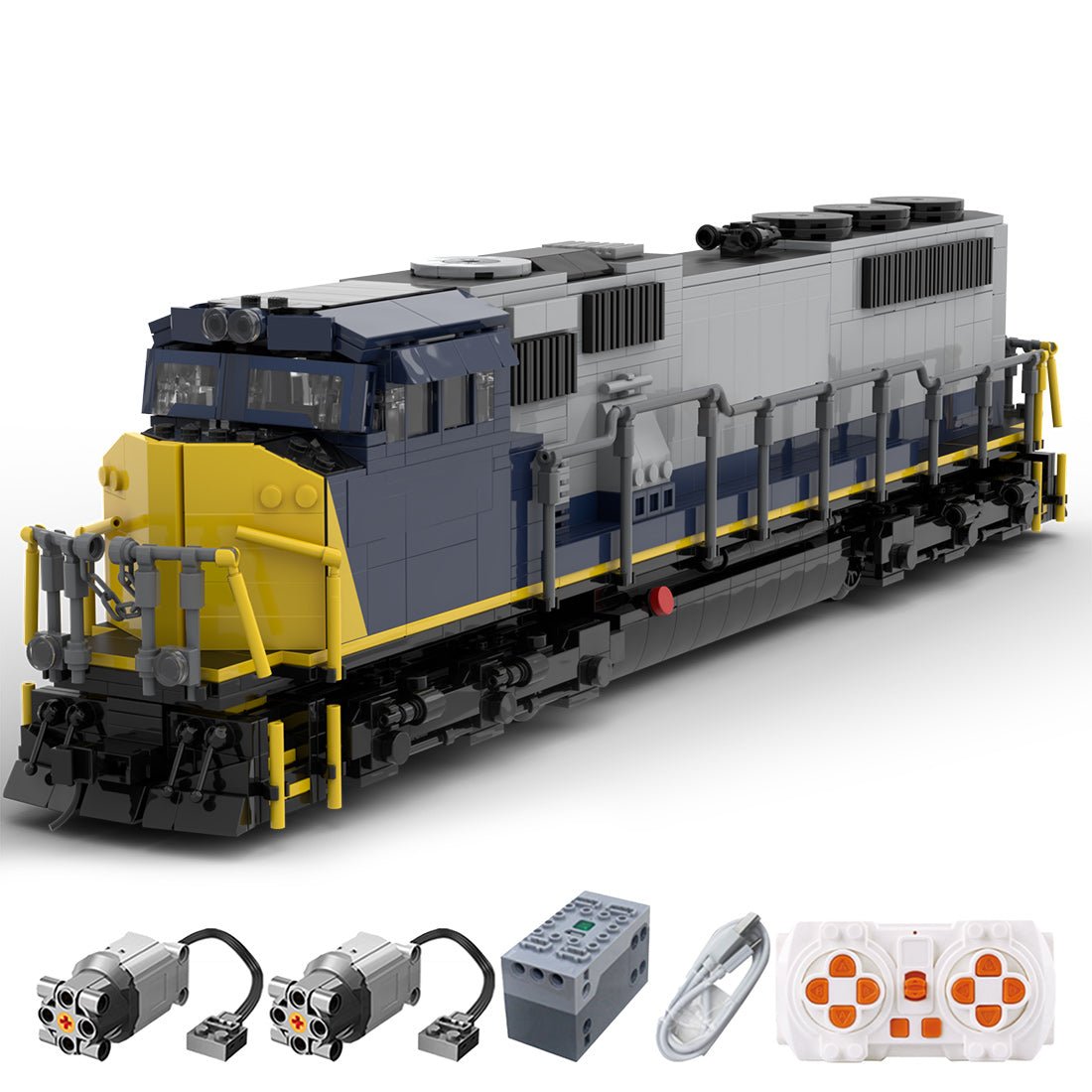 MOC - 146365 SD70MAC CSX Klemmbausteine - LesDiyproduct_type##