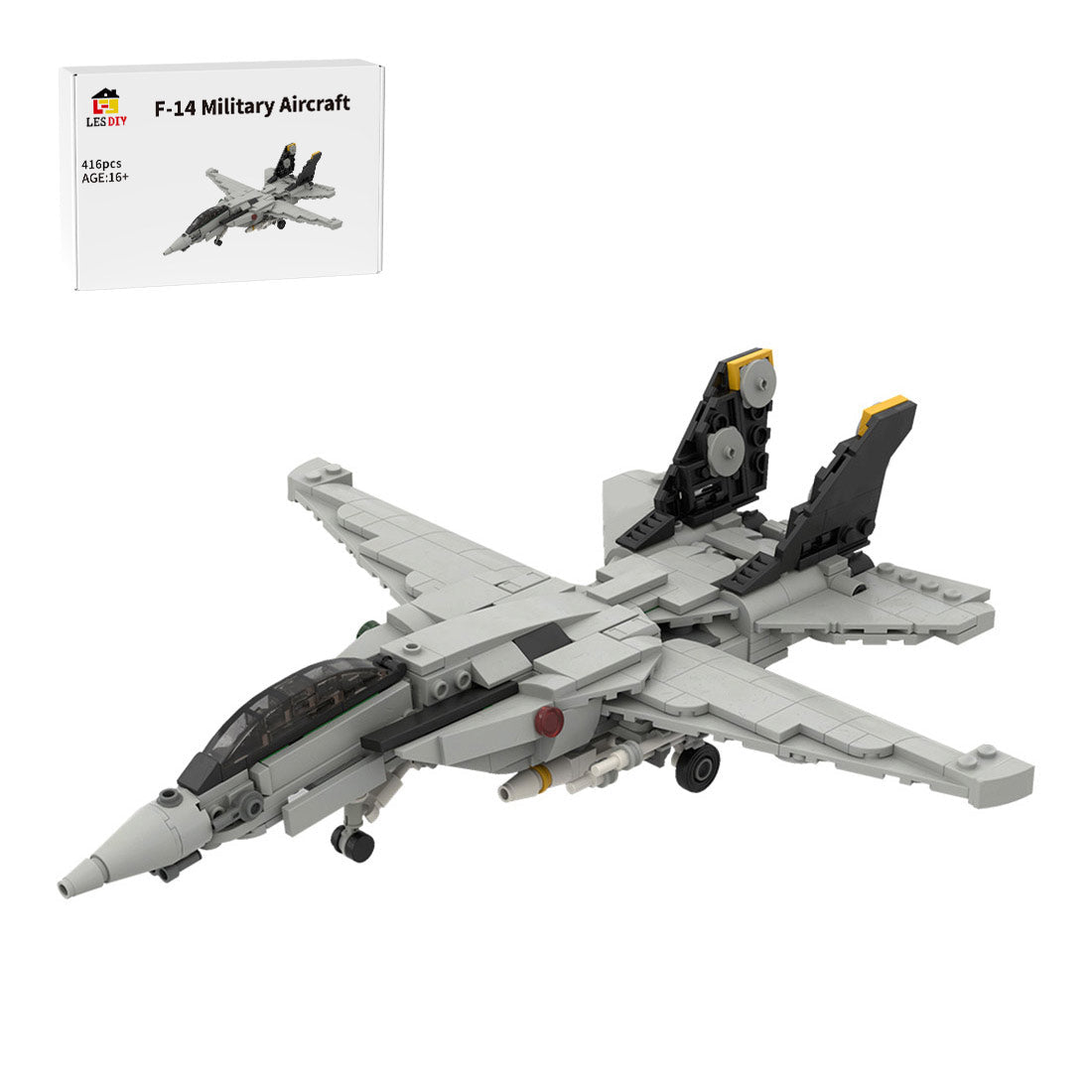 MOC - 148537 Grumman F - 14 TOMCAT - 1:70 Scale Klemmbausteine - LesDiy - Klemmbausteine