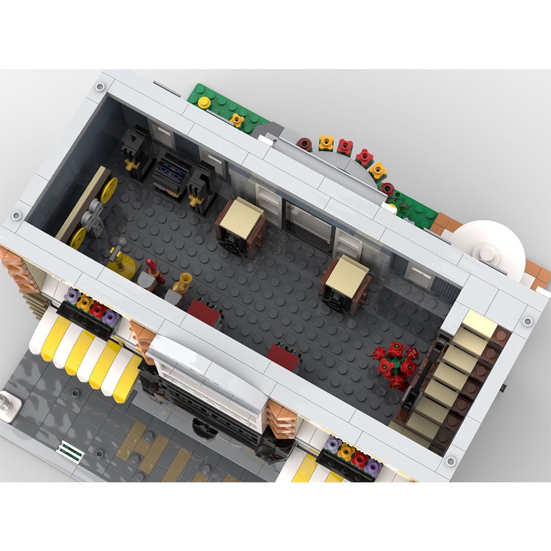 MOC - 150378 Hi - Fi - Laden und Café Klemmbausteine - LesDiy - Klemmbausteine