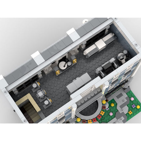 MOC - 150378 Hi - Fi - Laden und Café Klemmbausteine - LesDiy - Klemmbausteine