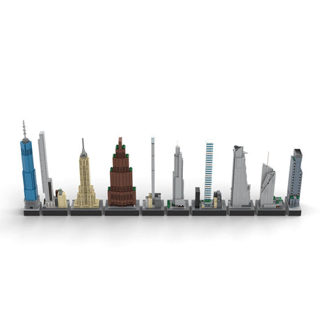 MOC - 151842 1/2000 Scale Tallest Buildings in New York City Klemmbausteine - LesDiy - Klemmbausteine