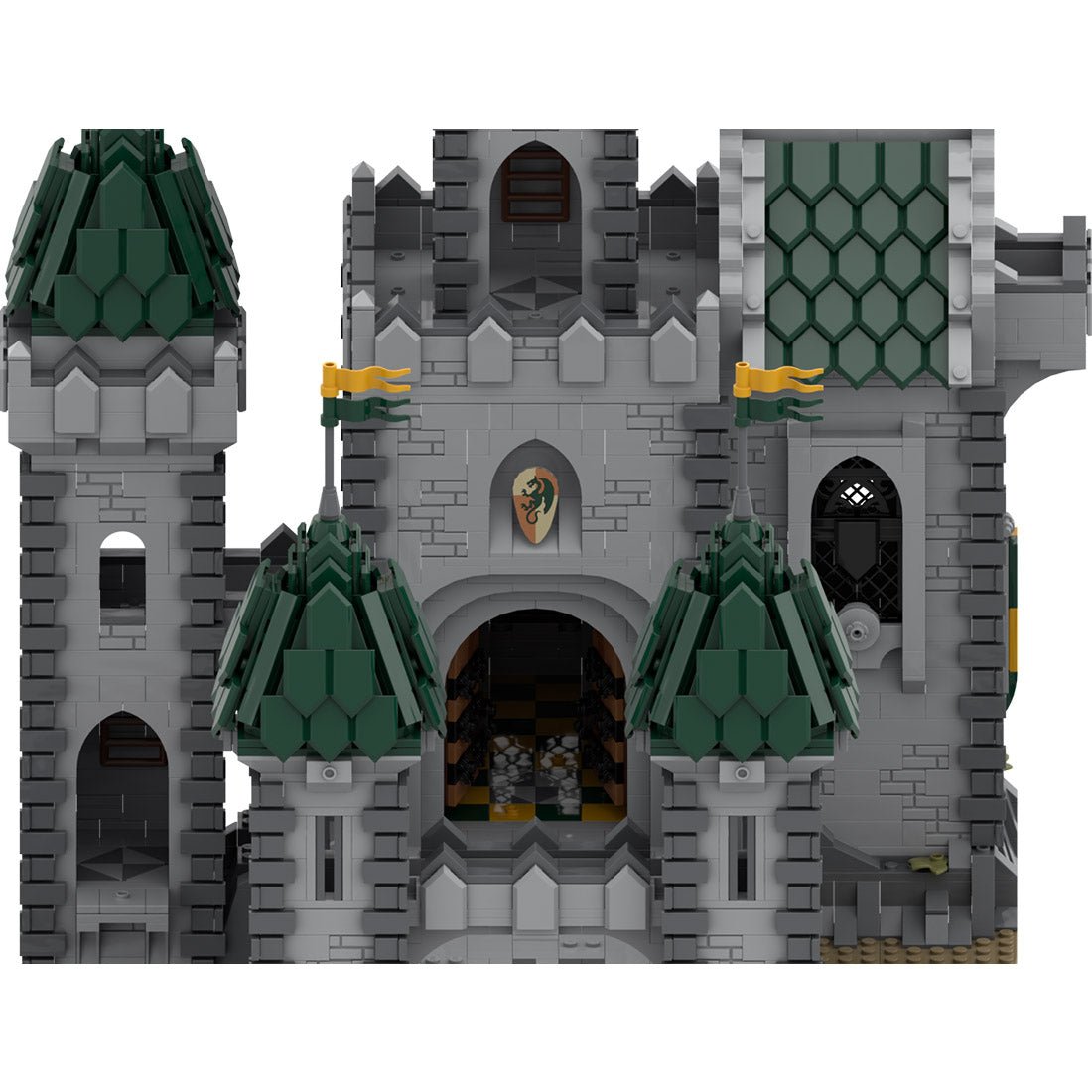 MOC - 152895 Green Dragon Stronghold Klemmbausteine - LesDiy - Klemmbausteine