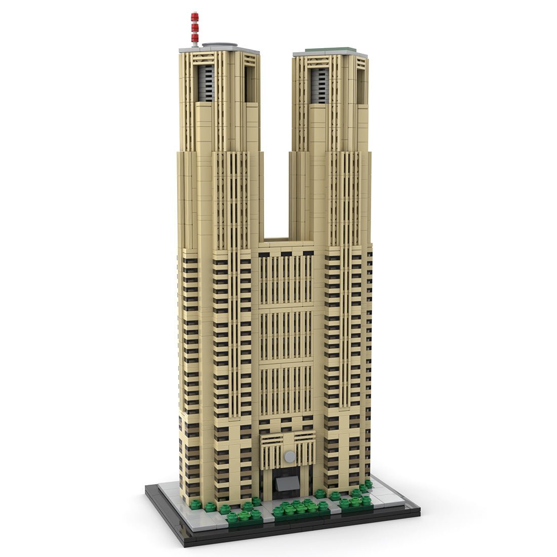 MOC - 153517 Tokyo Metropolitan Government Building 1:800 Scale (Tochō) Klemmbausteine - LesDiy - Klemmbausteine
