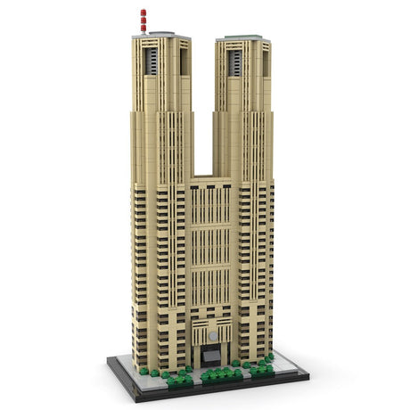 MOC - 153517 Tokyo Metropolitan Government Building 1:800 Scale (Tochō) Klemmbausteine - LesDiy - Klemmbausteine