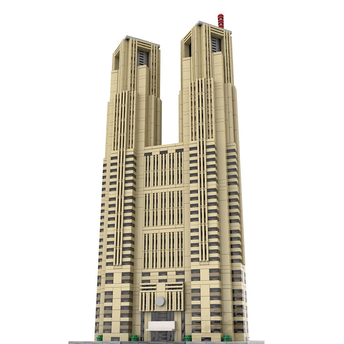 MOC - 153517 Tokyo Metropolitan Government Building 1:800 Scale (Tochō) Klemmbausteine - LesDiy - Klemmbausteine