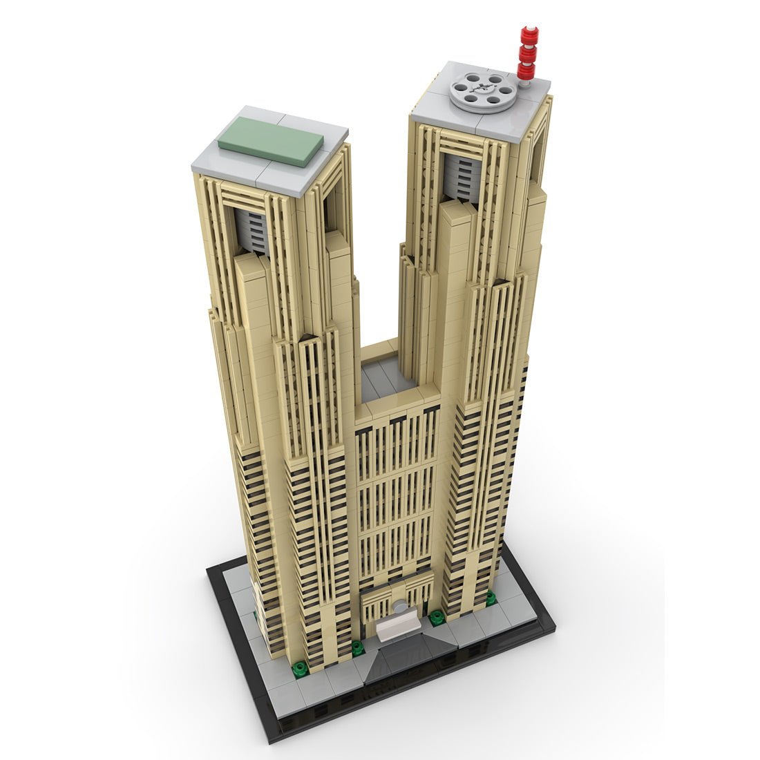 MOC - 153517 Tokyo Metropolitan Government Building 1:800 Scale (Tochō) Klemmbausteine - LesDiy - Klemmbausteine