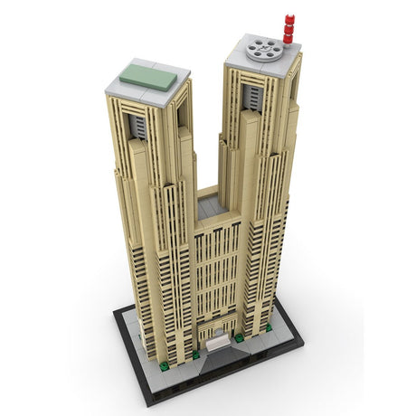 MOC - 153517 Tokyo Metropolitan Government Building 1:800 Scale (Tochō) Klemmbausteine - LesDiy - Klemmbausteine