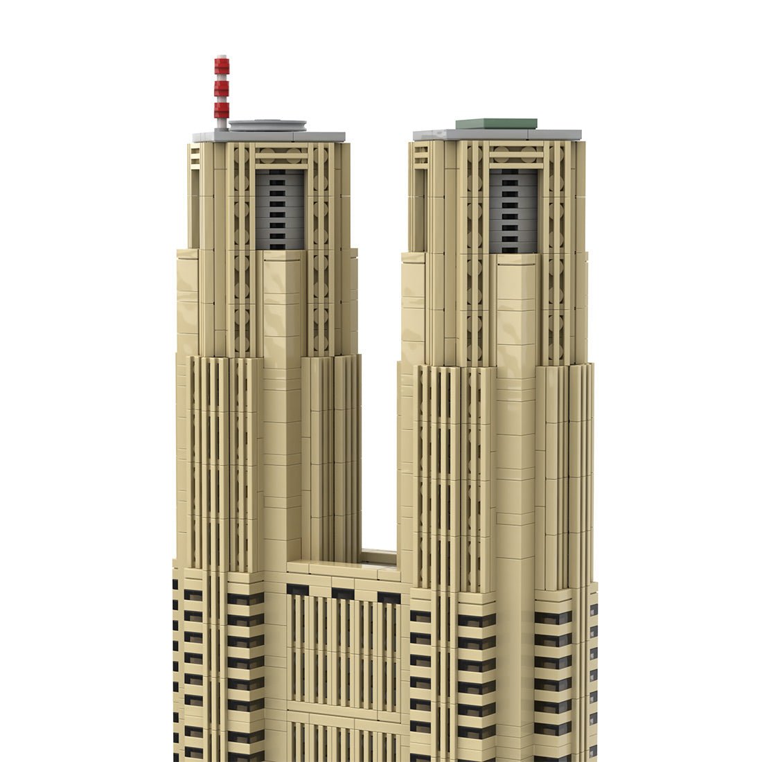MOC - 153517 Tokyo Metropolitan Government Building 1:800 Scale (Tochō) Klemmbausteine - LesDiy - Klemmbausteine