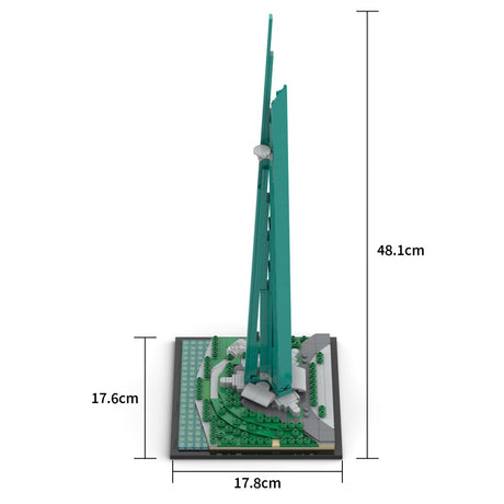 MOC - 153609 1/2000 Scale Jeddah Tower Klemmbausteine - LesDiy - Klemmbausteine